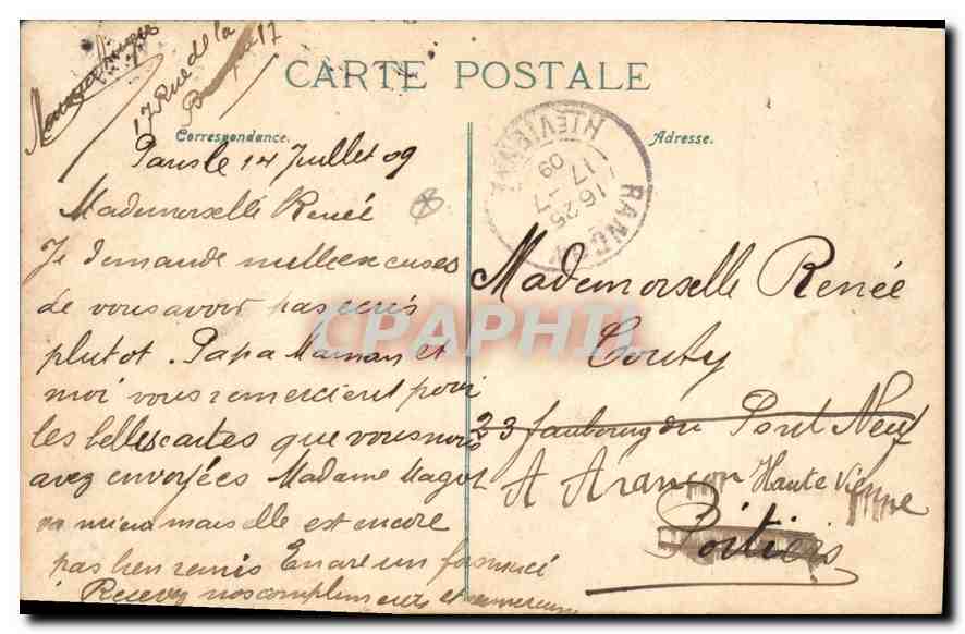CPA Paris Sacre Cœur — Rückseite