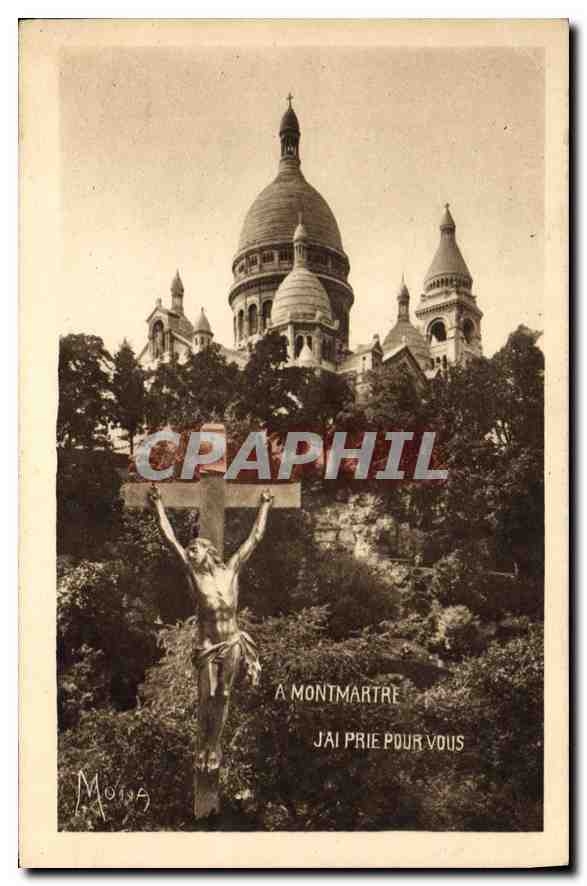 CPA Les Petits Tableaux de Paris Basilique du Sacre Coeur du Montmartre et square Saint Pierre