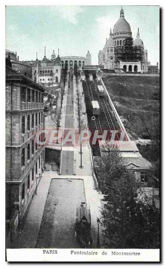 CPA Paris Funiculaire de Montmartre