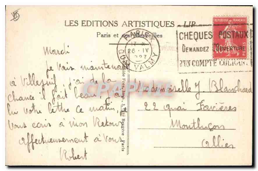 CPA Paris Sacre Coeur de Montmartre et Le Funiculaire — Rückseite