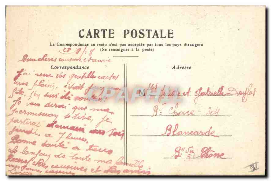 CPA Paris la Basilique du Sacre Coeur — Rückseite