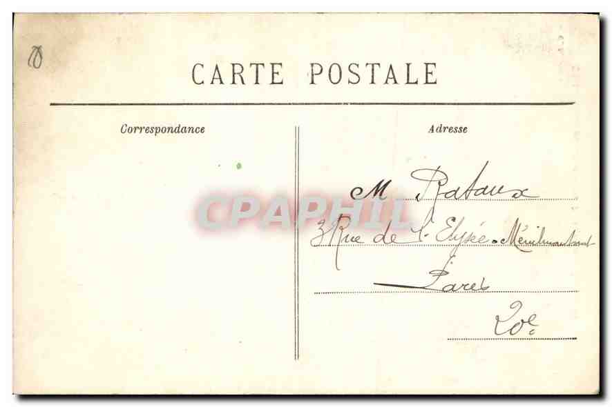 Montmartre — La Basilique et le Funiculaire — G. O. A. Paris, n° 734 — Achterkant