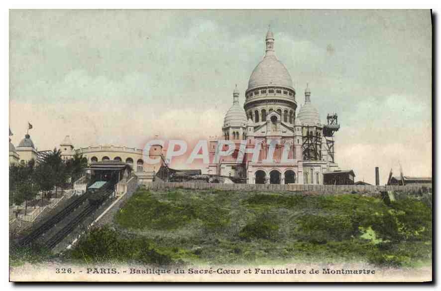 Paris - Basilique du Sacré-Cœur et Funiculaire de Montmartre — CPAPHIL n°326