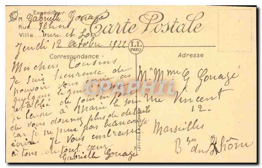 CPA Paris Le Funiculaire et la Basilique de Sacre Coeur de Montmartre — Rückseite