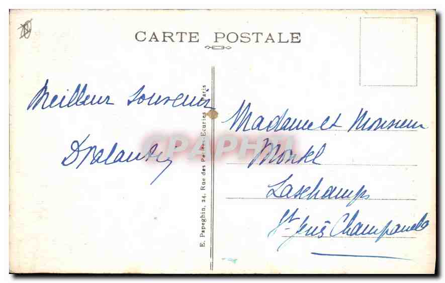 CPA Paris La Basilique du Sacre Coeur de Montmartre — Rückseite
