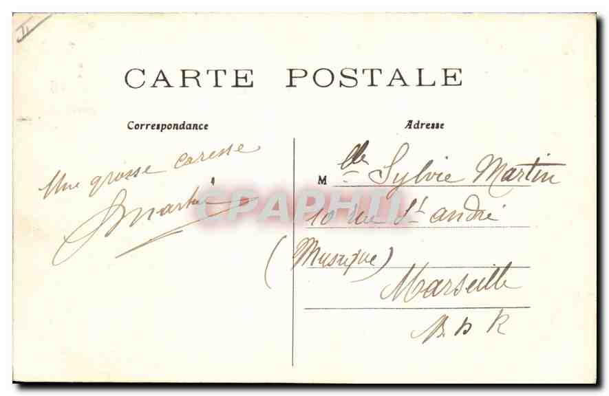 CPA Paris Montmartre Le Sacre Coeur vu de la Rue de la Bonne — Rückseite