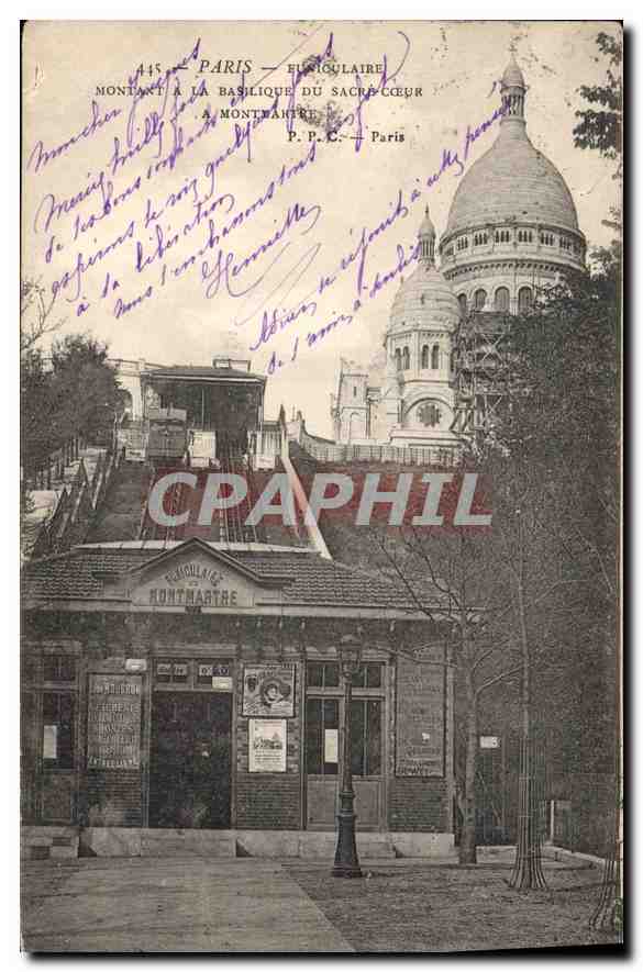 CPA Paris Funiculaire Montant a la Basilique du Sacre Coeur a Montmartre