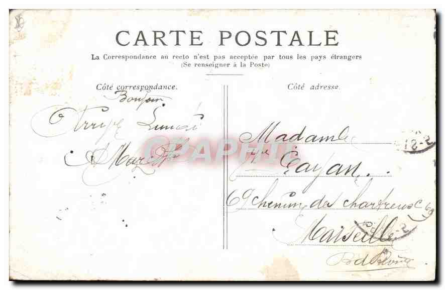 CPA Paris Sacre Coeur de Montmartre — Rückseite