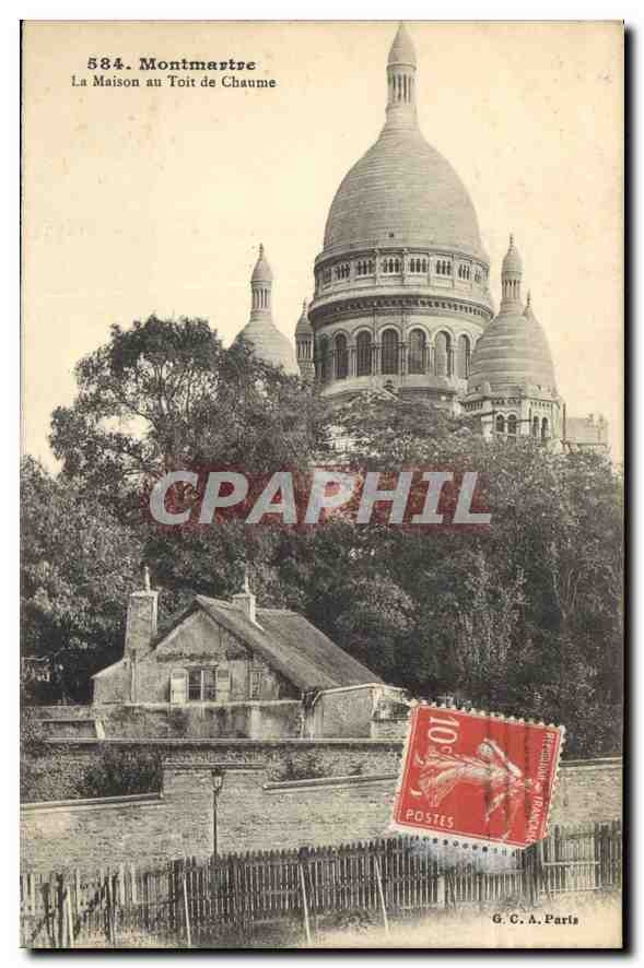 CPA Paris Montmartre La Maison au Toit de CHaume