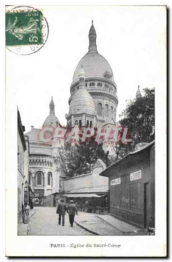 CPA Paris Eglise Sacre Coeur