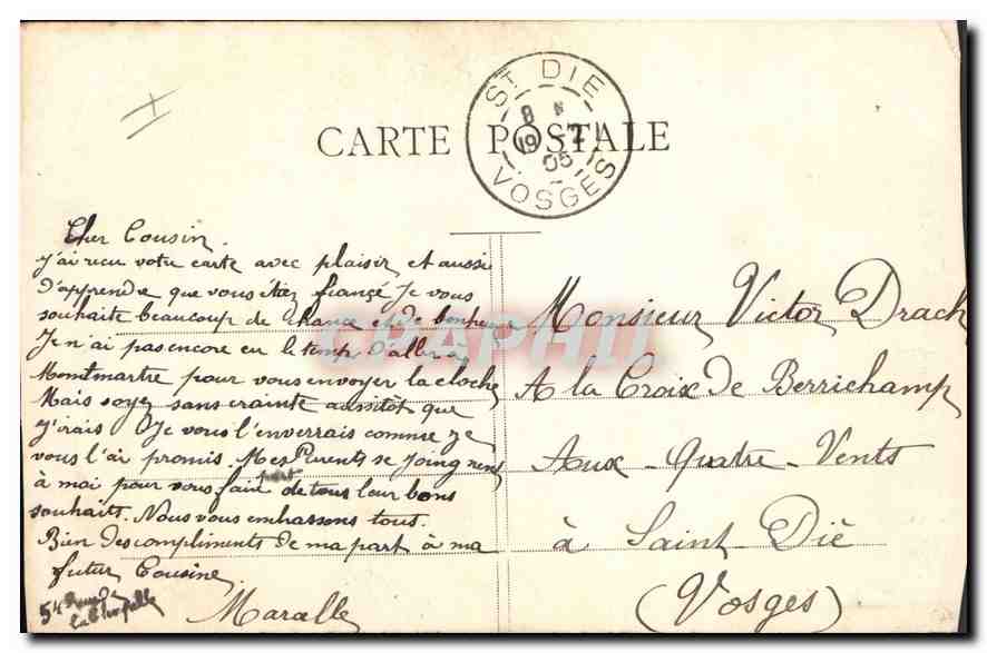 CPA Paris Le Funiculaire de Montmartre — Rückseite