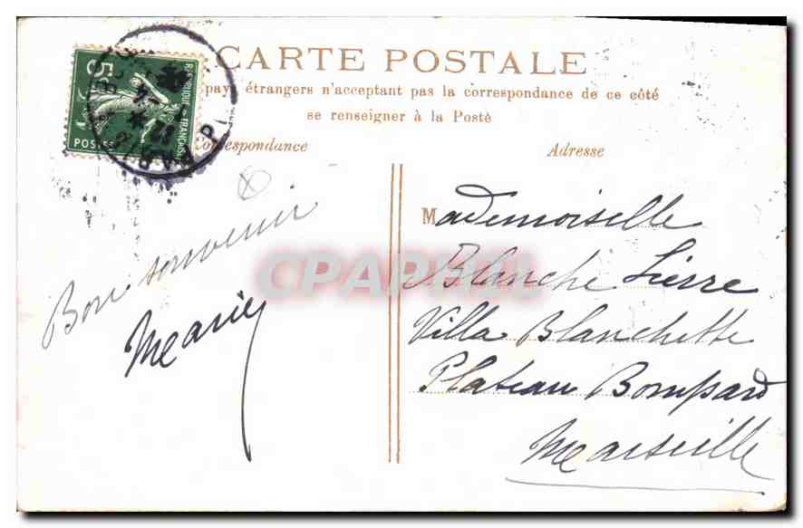 CPA Paris Butte Montmartre le Sacre Coeur — Rückseite