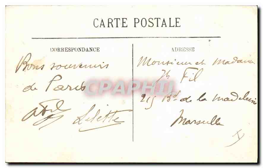 CPA Paris Le Funiculaire de la Basilique du Sacre Coeur de Montmartre — Rückseite