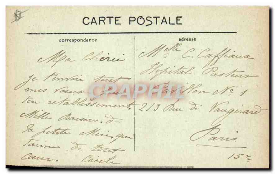 CPA Paris le Sacre Coeur et le Funiculaire de Montmartre — Rückseite