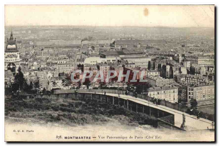 CPA Montmartre Vue Panoramique de Paris (Cote Est)