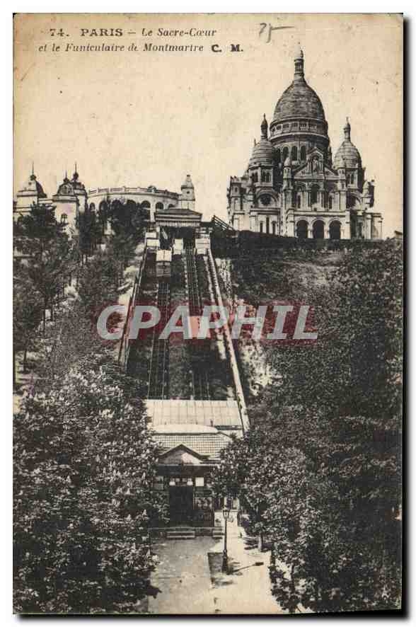 Paris — Le Sacré-Cœur et le Funiculaire de Montmartre — C.M. n°74