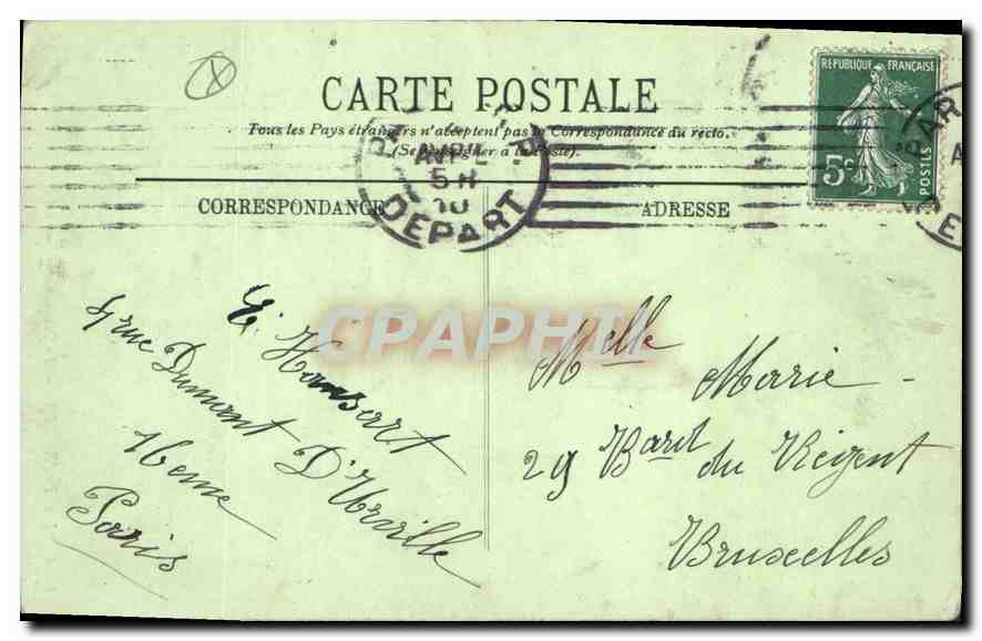 CPA Paris (XVIIIe) le Sacre Coeur — Rückseite