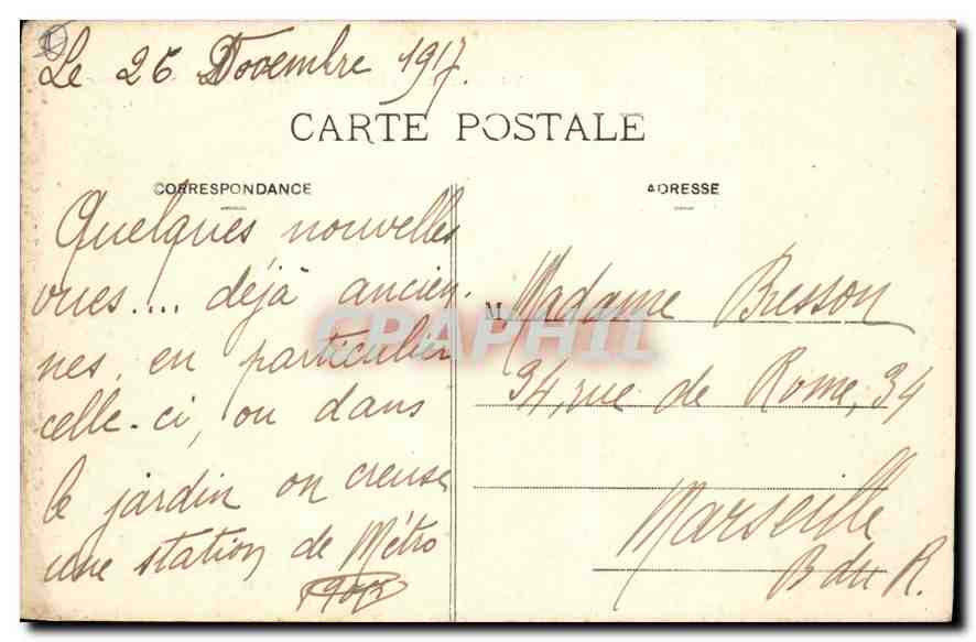 CPA Paris LaButte Montmartre et le Sacre Coeur — Rückseite
