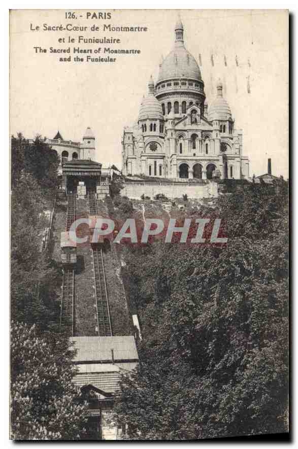 Paris — Le Sacré-Cœur de Montmartre et le Funiculaire — CPAPHIL 126