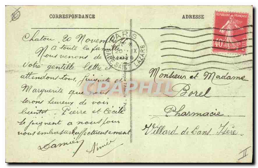 Paris — Le Sacré-Cœur de Montmartre et le Funiculaire — CPAPHIL 126 — Rückseite