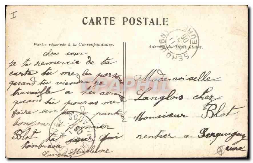 CPA Paris la Basilique de Montmartre — Rückseite