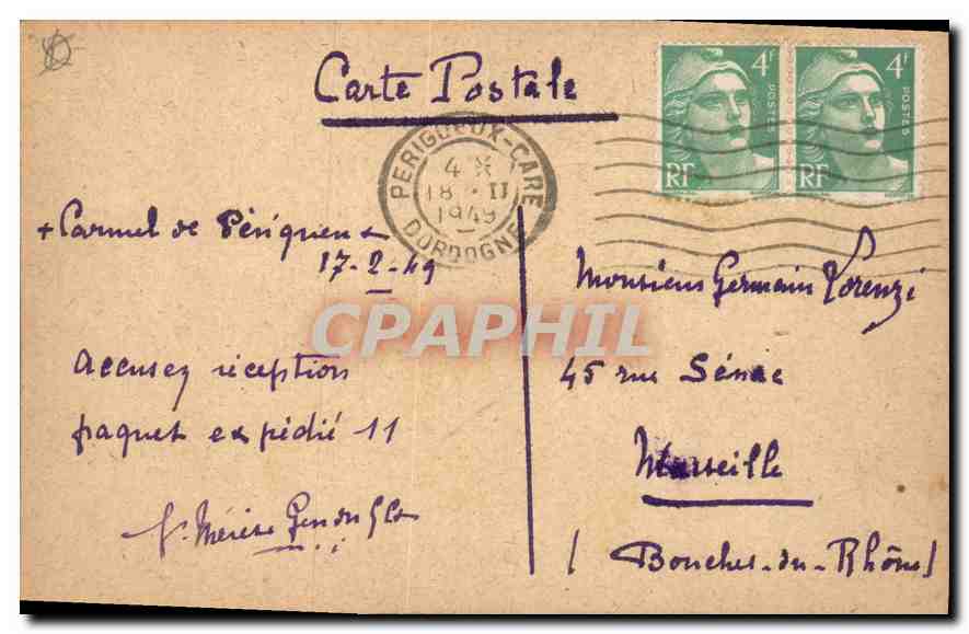 Paris - La Butte Montmartre et le Sacré Cœur — U. M. n° 78 — Verso