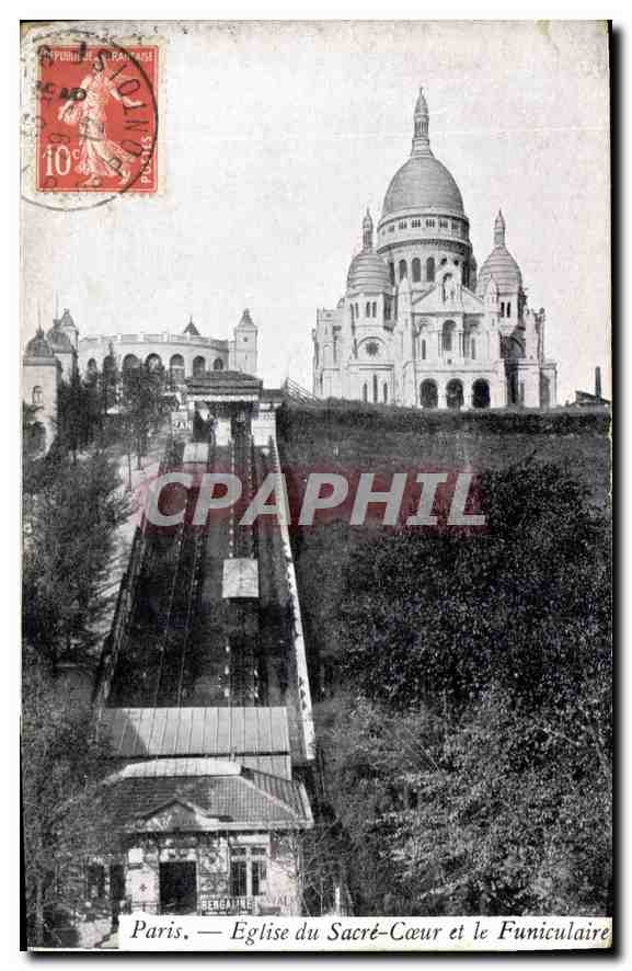 Paris — Église du Sacré-Cœur et le Funiculaire — Bergaine