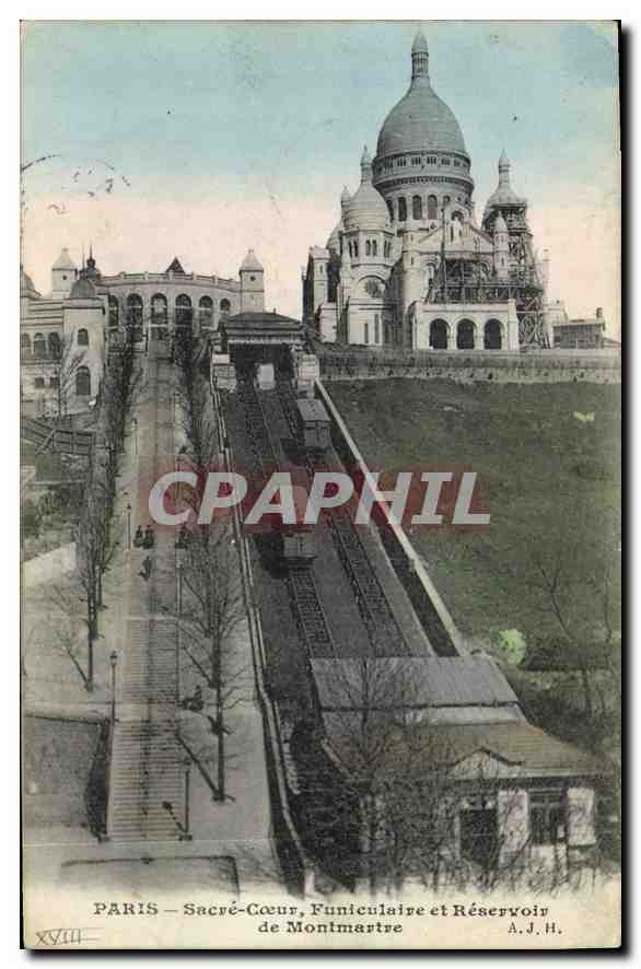 PARIS – Sacré-Cœur, Funiculaire et Réservoir de Montmartre — A.J.H. n° XVIII