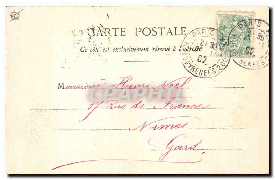 CPA Paris Basilique du Sacre Coeur Funiculaire de Montmartre — Rückseite