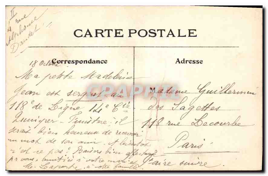 CPA Les Eglises de Paris Le Sacre Coeur — Rückseite