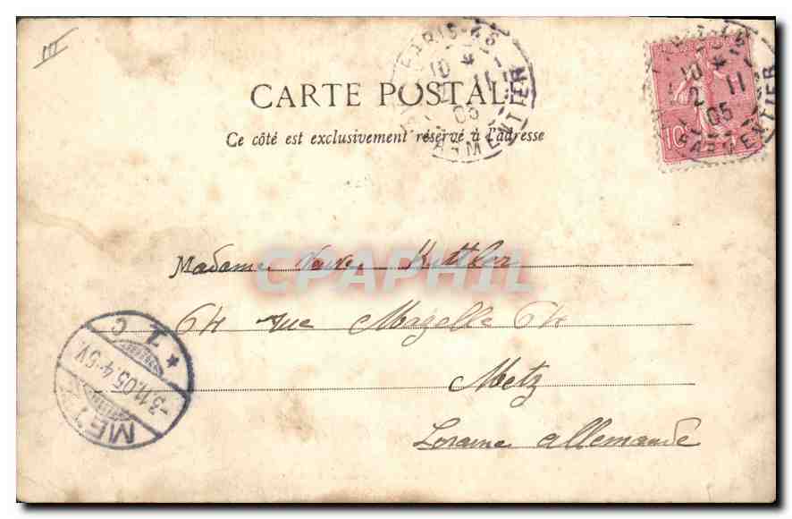 CPA Paris L'Eglise Sacre Coeur — Rückseite
