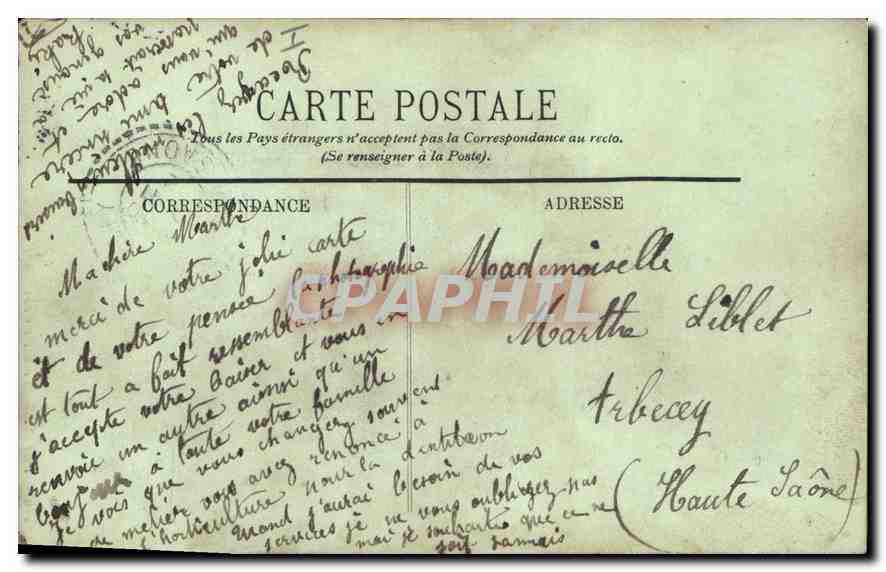 CPA Paris Le Sacre Coeur — Rückseite