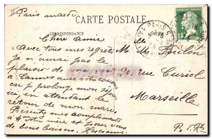 CPA Paris Le Funiculaire et la Basilique du Sacre Coeur de Montmartre — Rückseite
