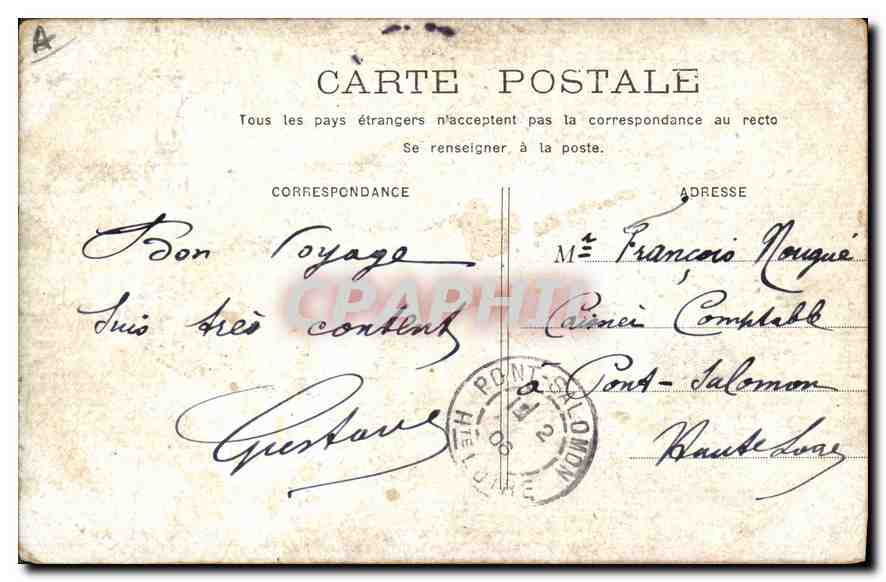 CPA Paris Rue de la Barre (Montmartre) — Rückseite