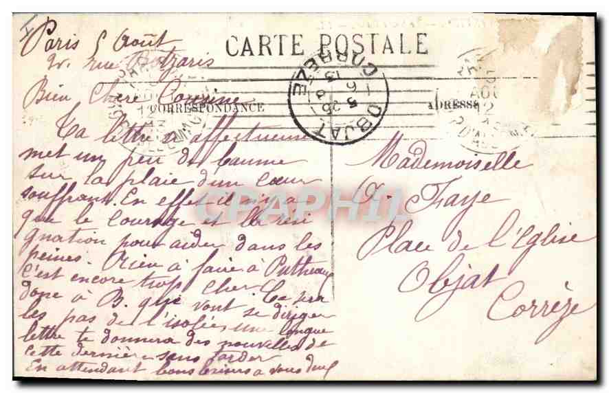 CPA Paris (XVIII) Le Sacre Coeur — Rückseite
