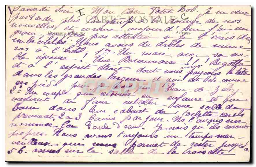CPA Massif de l'Esterel Chemin de la Sainte Baume — Verso