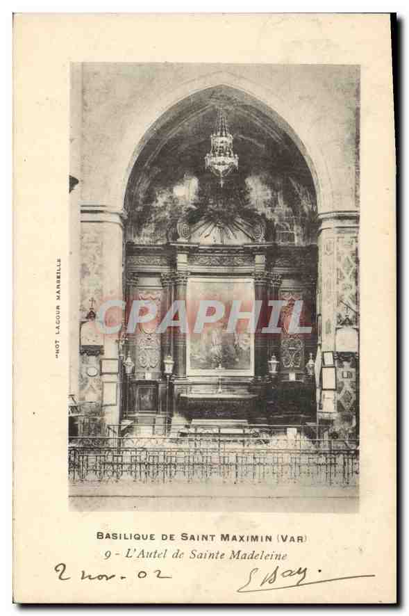 CPA Basilique de Saint Maximin (Var) L'Autel de Sainte Madeleine