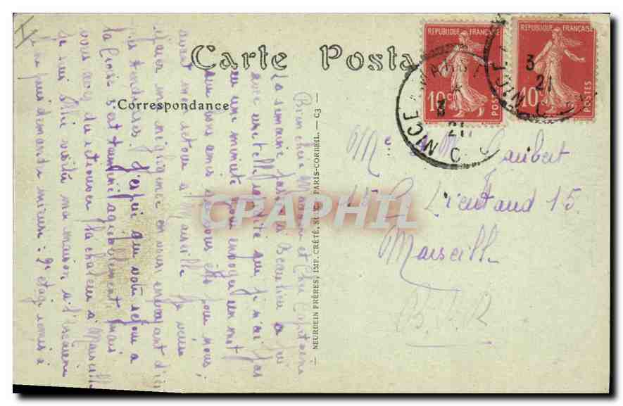 CPA Saint Raphael (Var) Vue generale (etude artistique) — Rückseite