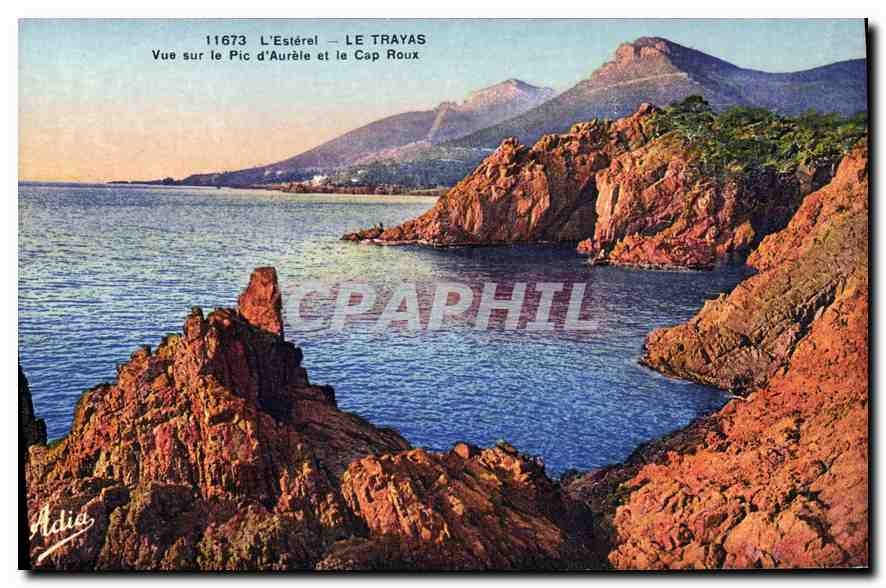 CPA L'Esterel Le Trayas Vue sur le Pic d'Aurele et le Cap Roux