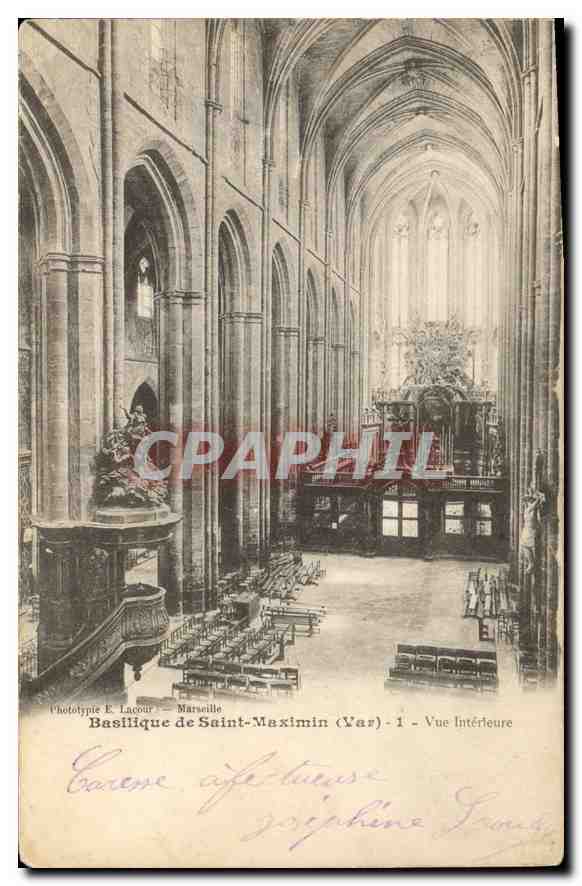 CPA Basilique de Saint Maximin (Var) Vue Interieure