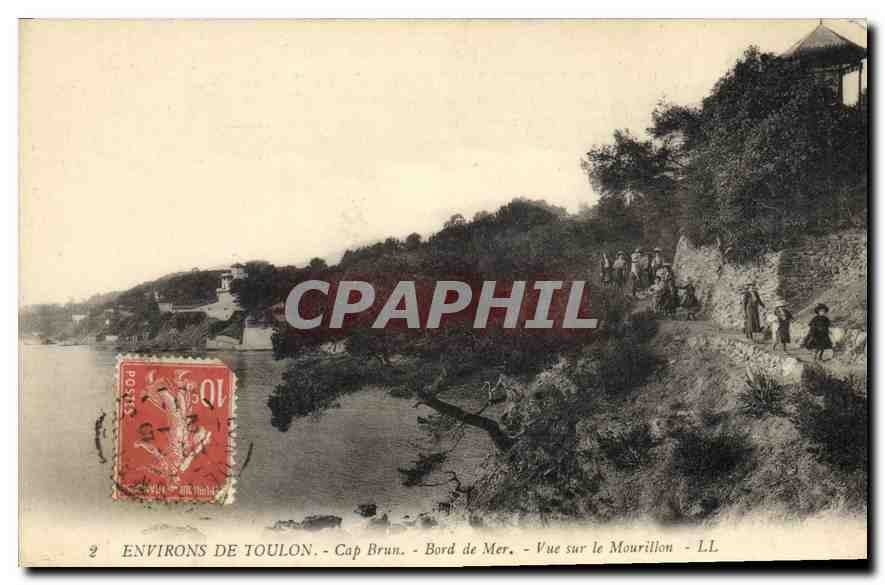CPA Environs de Toulon Cap Brun Bord de Mer Vue sur le Mourillon