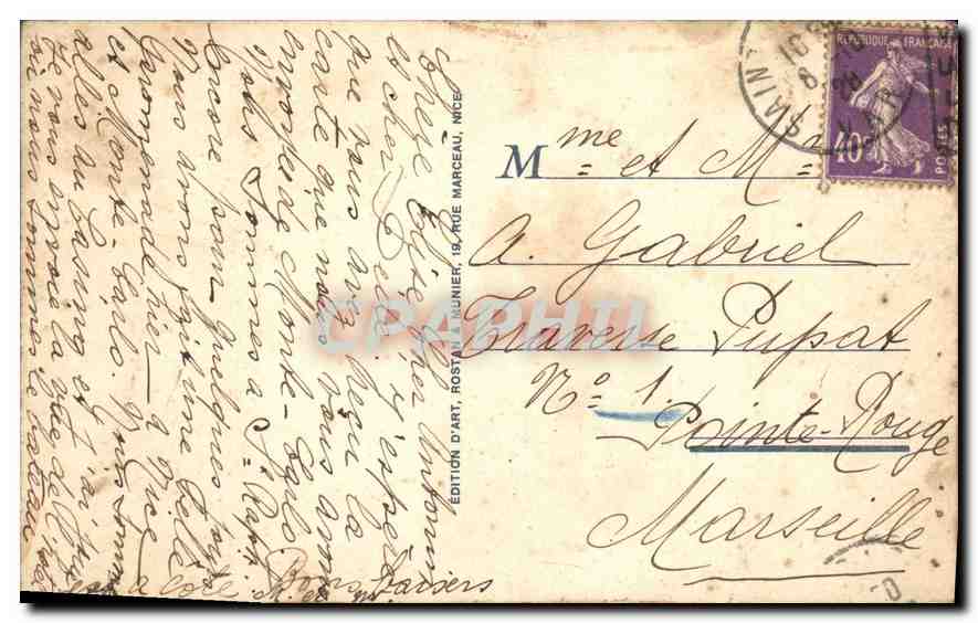 Saint-Raphaël - Le Port, L'Église et l'Hôtel Napoléon — RM, n°758 — Verso