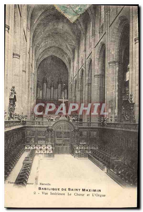 CPA Basilique de Saint Maximin vue interieure le Choeur et l'Orgue 