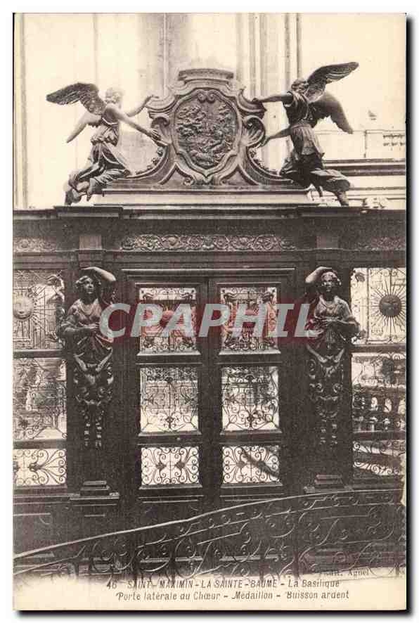 CPA Saint Maximin la sante Baume La Basilique Porte laterale du Choeur 
