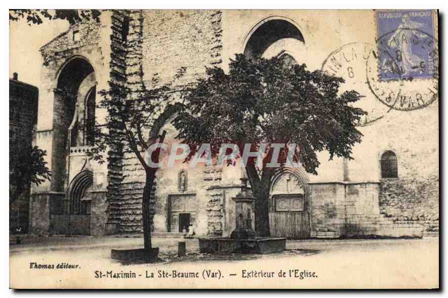CPA St Maximin La Ste Beaume Var Exterieur de l'Eglise 