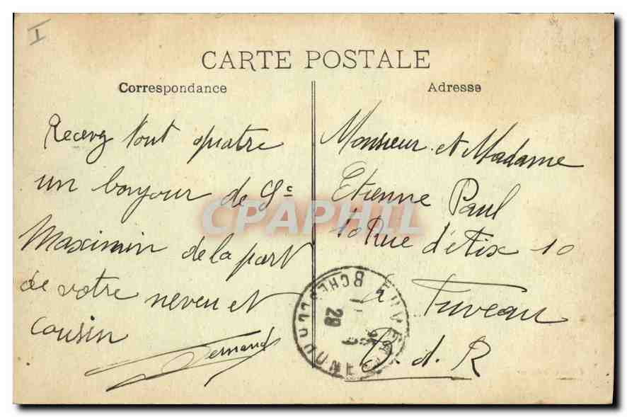CPA St Maximin La Ste Beaume Var Exterieur de l'Eglise  — Verso