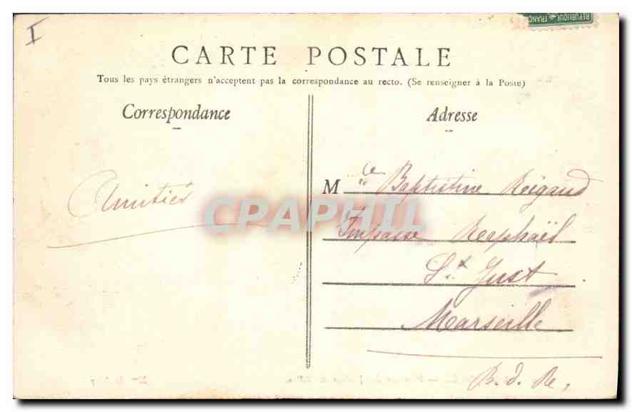 CPA Saint Raphael Palmiers des Jardins de Ville  — Rückseite