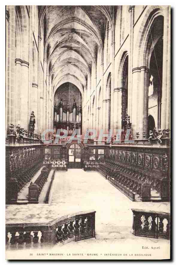 CPA Saint Maximin la Sainte Baume interieur de la Basilique Orgue