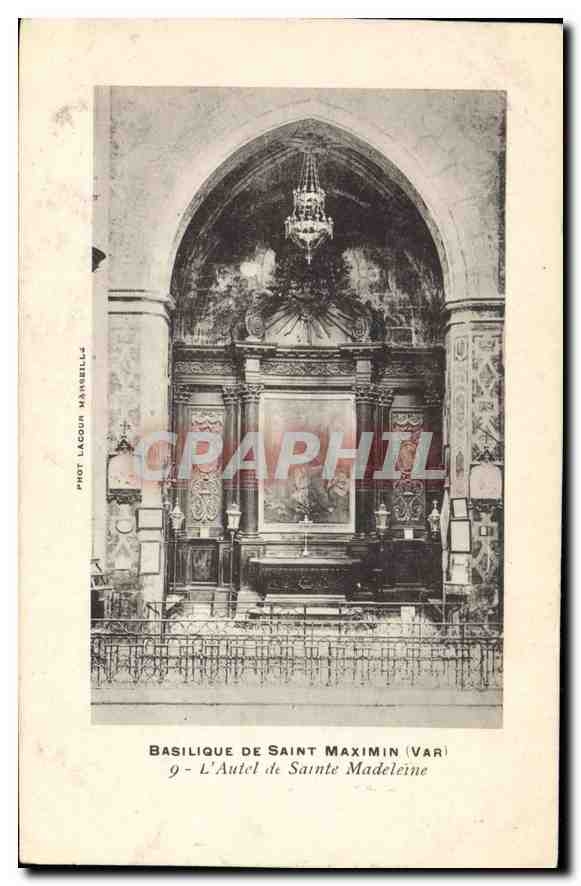 CPA Basilique de Saint Maximin Var L'Autel de Sainte Madeleine 