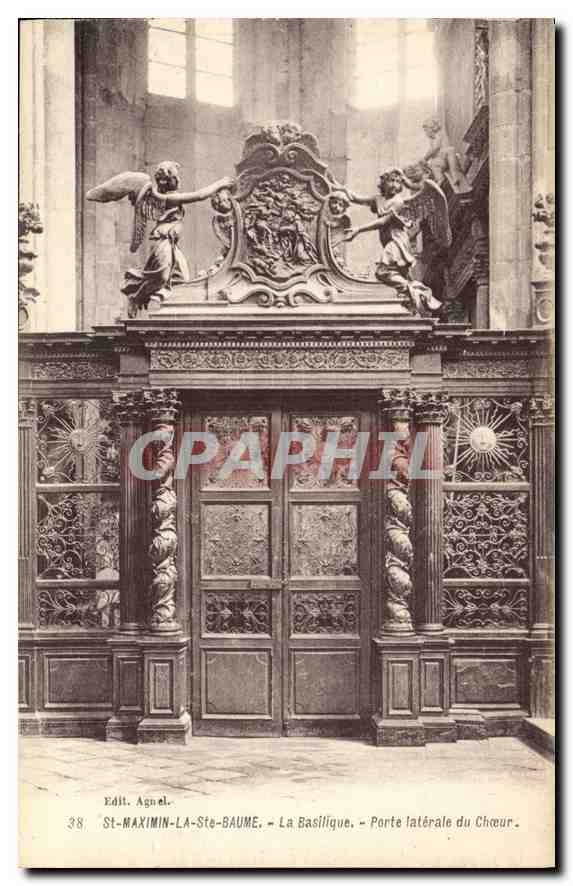 CPA St Maximin la Ste Baume la Basilique porte laterale du Choeur 